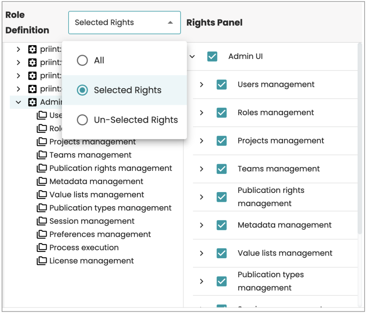 List roles
